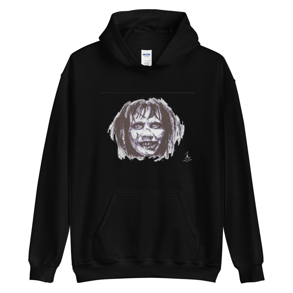 "Scary Face" prison art Print on Demand Chad Merrill Hoodie Small