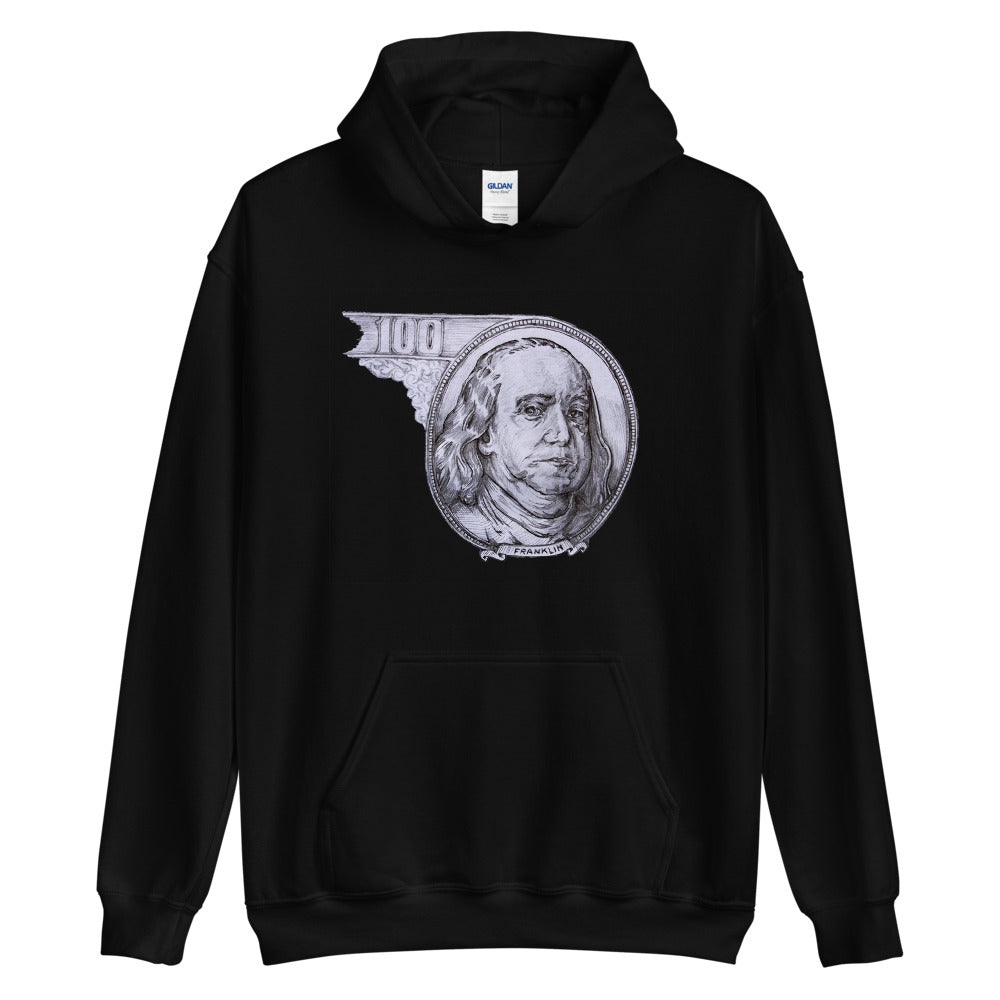 "Ben Franklin 100" prison art Print on Demand Skydance MacMahon Hoodie Small