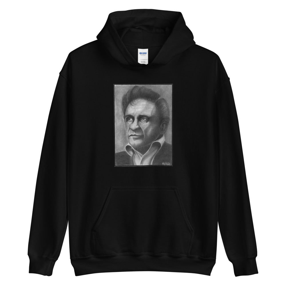 "Johnny Cash" prison art Print on Demand Christopher Sullivan Hoodie Small