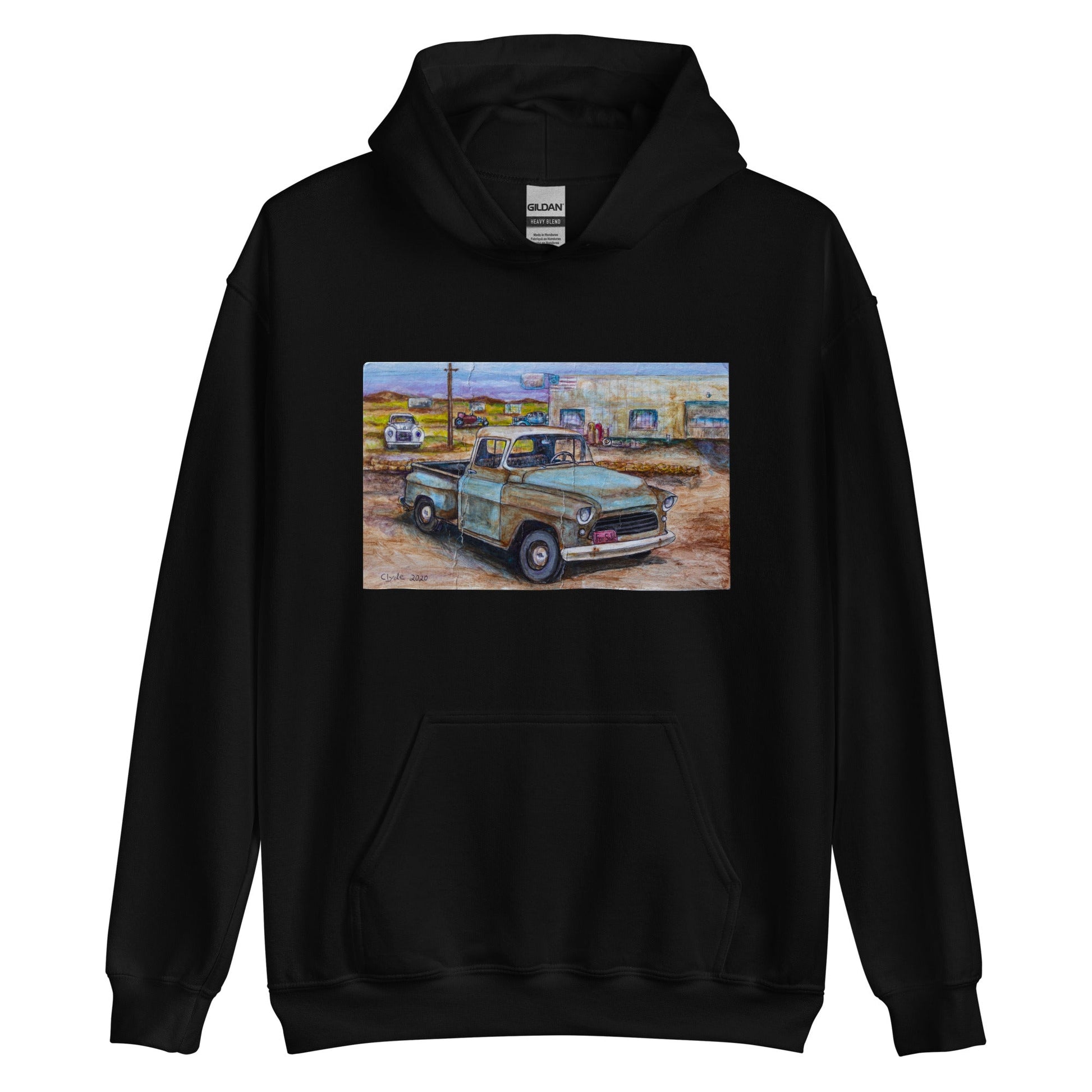 "Old truck" prison art Print on Demand Clyde S. Thompson Hoodie Small