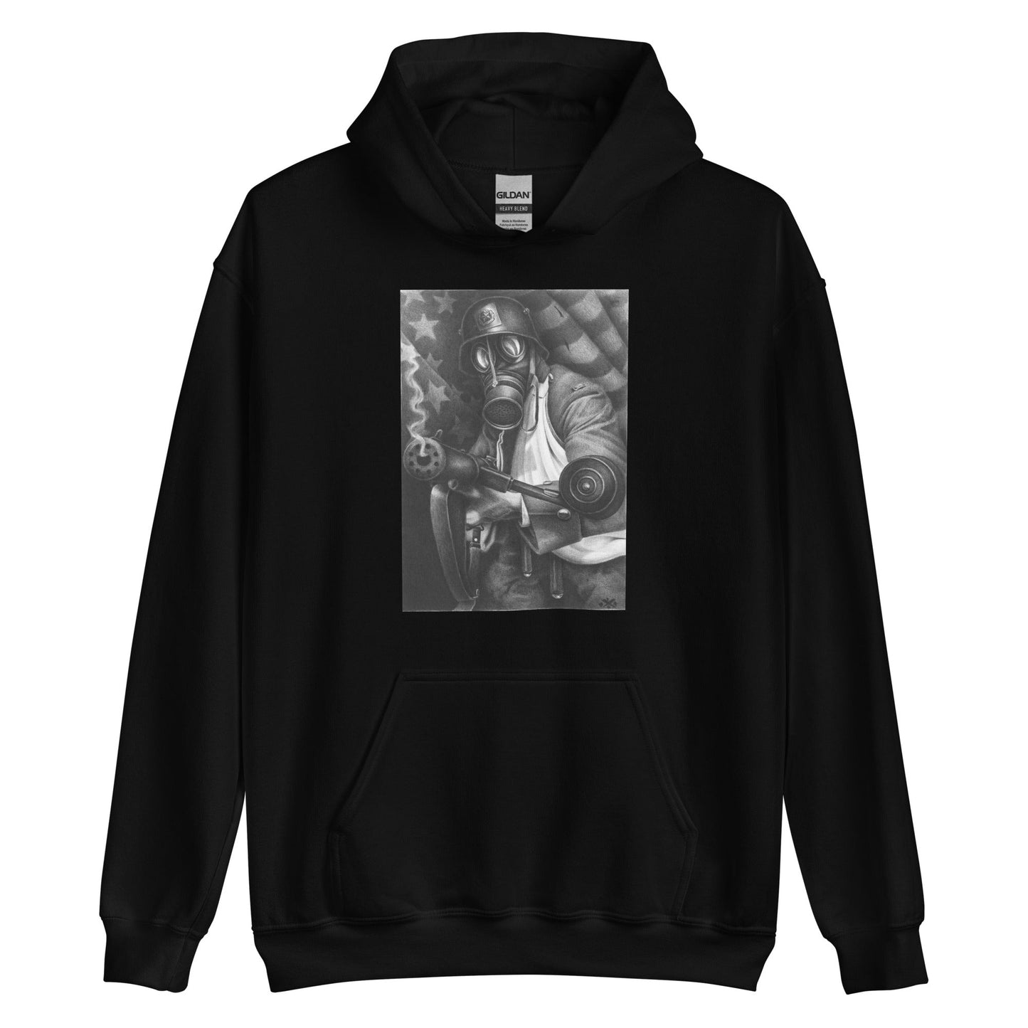 "Pledge Allegiance" prison art Print on Demand The Exile Hoodie Small