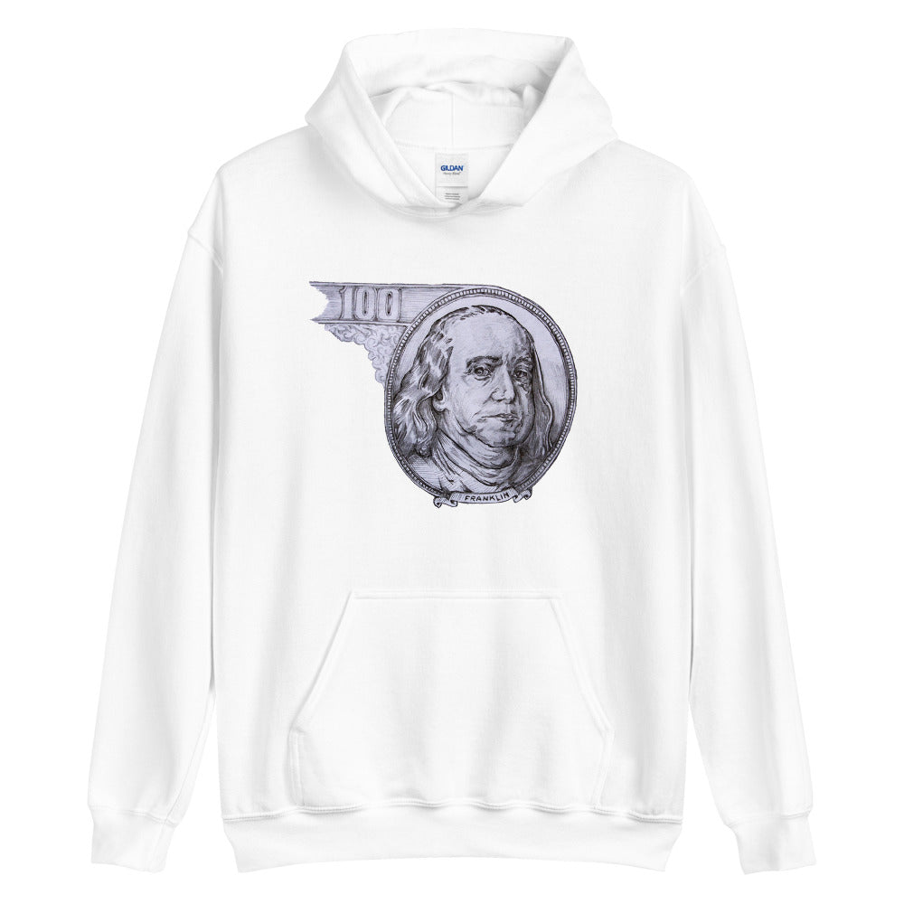 "Ben Franklin 100" prison art Print on Demand Skydance MacMahon Hoodie Small