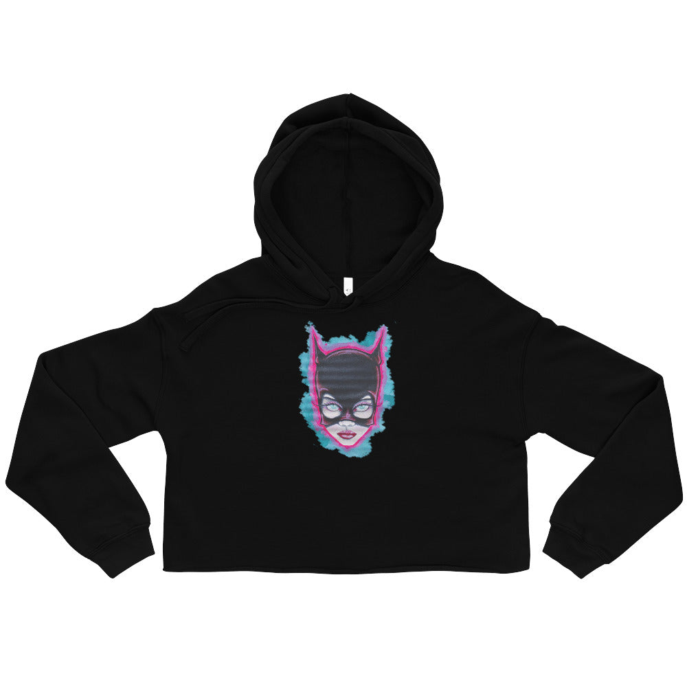 "Catwoman" prison art Print on Demand Michael Cannon Crop Hoodie Small